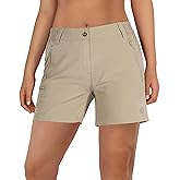 Outdoor Ventures Women's Hiking Shorts Stretch Lightweight Golf Shorts Quick Dry UPF 50+ 5 inch Cargo Short for Camping