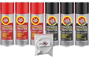 Fluid Film Rust & Corrosion Prevention Solutoin: Fluid Film Aerosol (3 Cans), Fluid Film Aerosol Black (3 Cans) and DU-MOST Spray Wand (1 Pack)