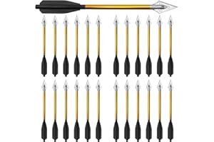 RUOERSISI Aluminum 6.7" Mini Crossbow Bolt Bright Colors with Replaceable Tip and Sharp Blade for 50-60 Crossbows for Adults Suitable for Target Practice Wild Hunting Outdoor Small Hunting Game