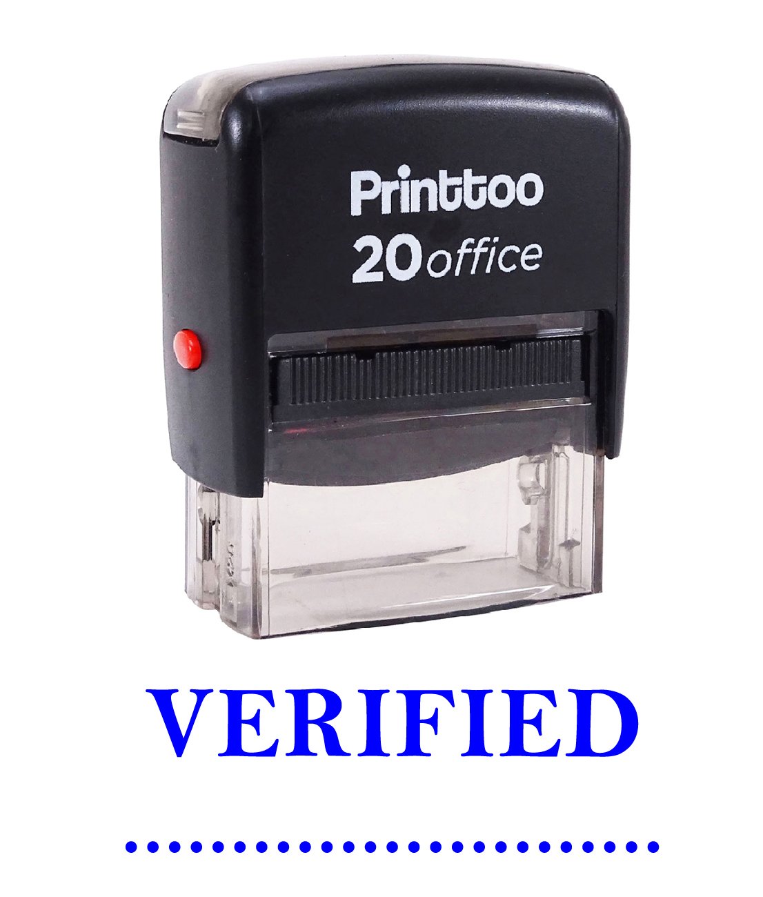 Printtoo Verified Self Inking Rubber Stamp Office Stationary Custom Stamp-Blue