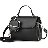 I IHAYNER Fashion Purses and Handbags for Women Top Handle Bag Girls Small Crossbody Shoulder Bag for Ladies with Kitty Purse