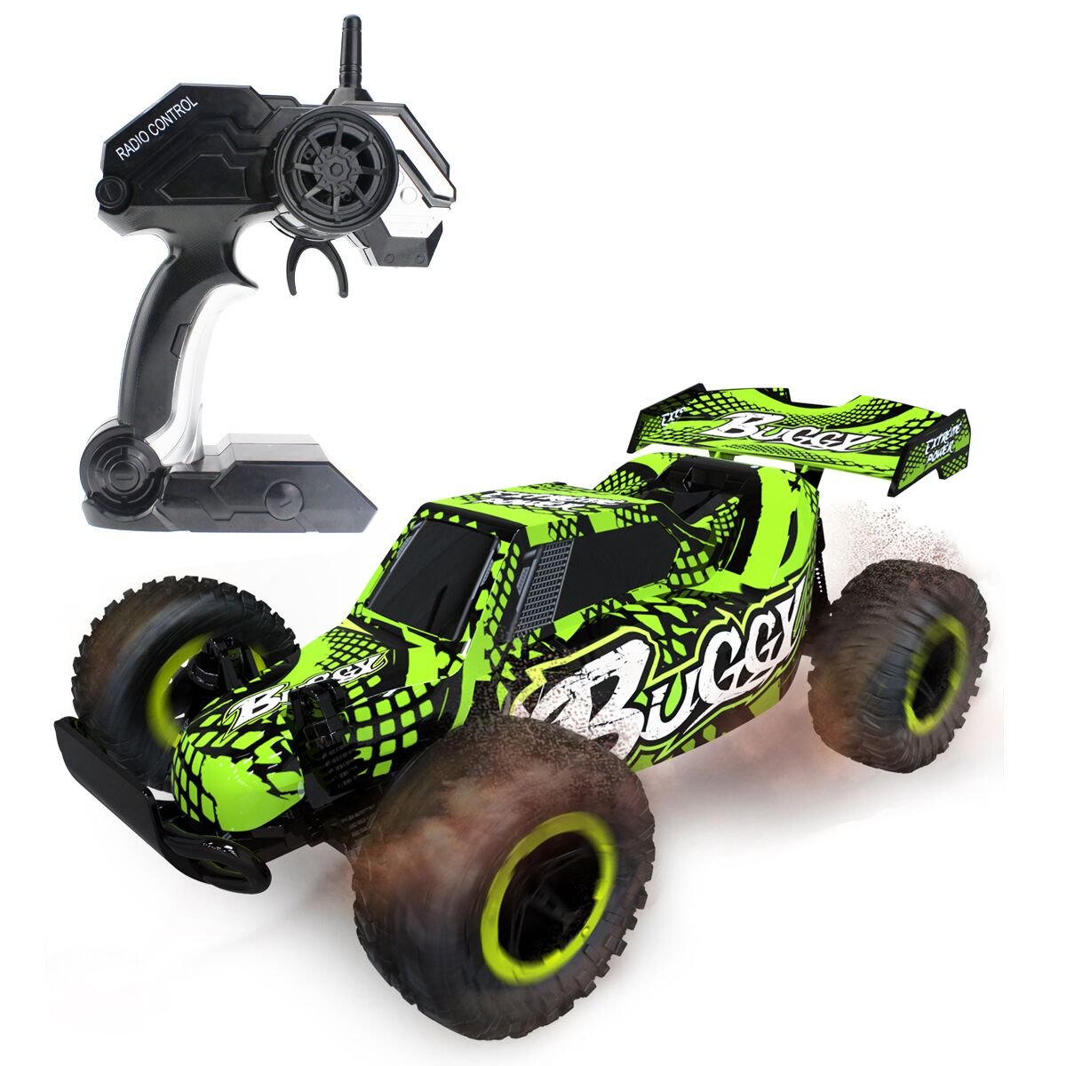 Hugine 1:16 2.4G RC Car Off Road Vehicle High Speed Racing Monster Truck 20km/h Buggy Independent Suspension Radio Control Cars Toys (Green)