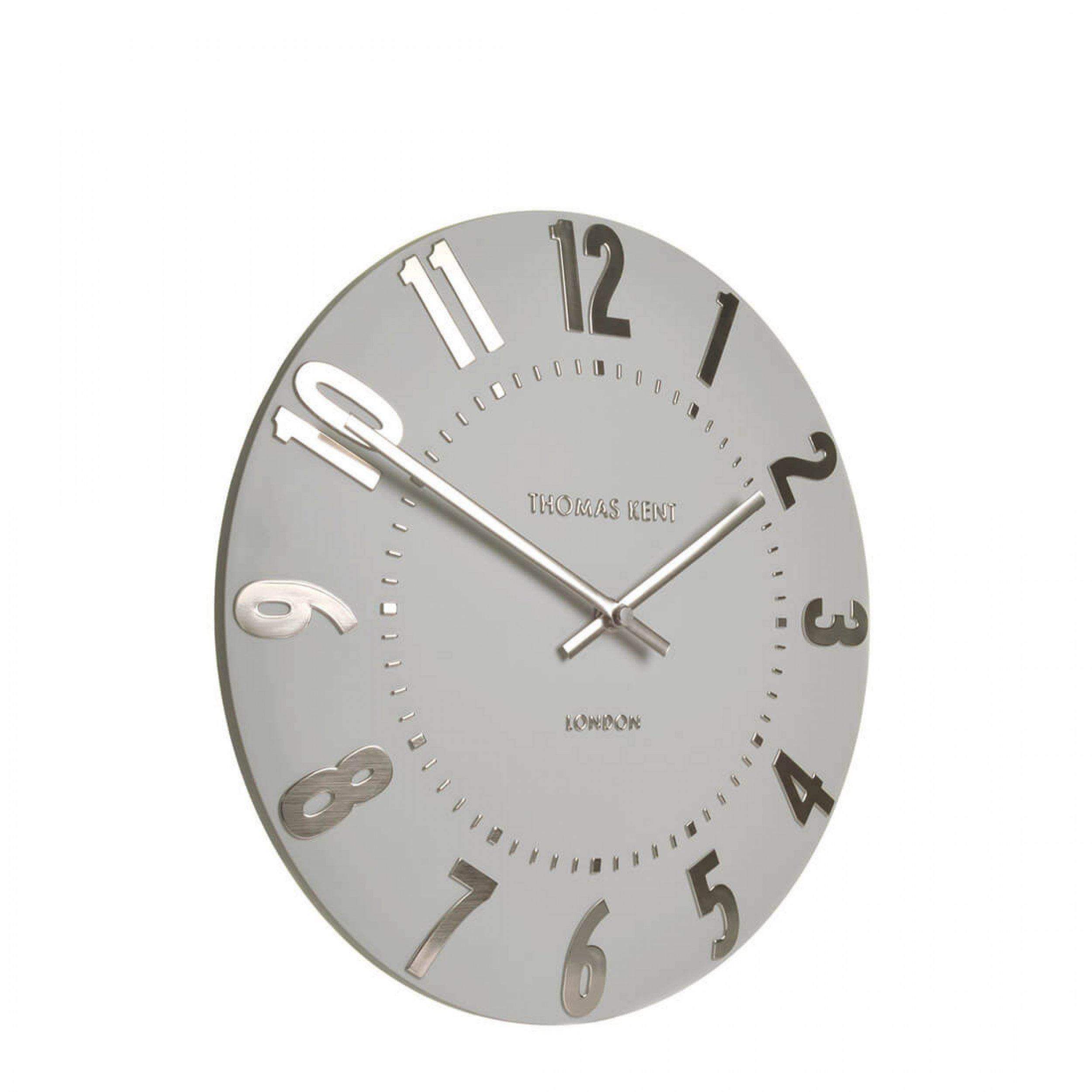Thomas Kent Mulberry Design Silver Cloud Wall Clock - 12" London