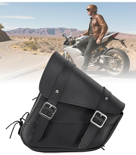 Amazon.com: RiderVibe Motorcycle Saddle Bags Synthetic Leather