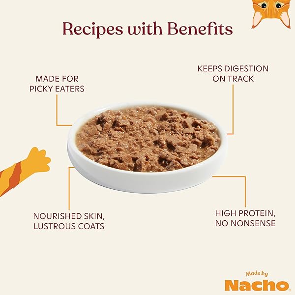 MADE BY NACHO PREMIUM MINCED WET CAT FOOD WITH HYDRATING BONE BROTH 5.5OZ (24 PACKS) (CAGE-FREE TURKEY & TURKEY LIVER)