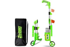 zozen Marking Paint Wand, Foldable/Flags Holder/with 20pc Marking Flags, Line Widths Adjustable, Paint Sticks Work with Side Push Inverted Marking Spray Paint. for Industrial, Sports Field and More