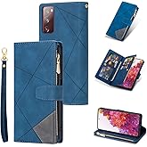 UEEBAI Wallet Case for Samsung Galaxy S20 FE 5G, Vintage Premium PU Leather Cover Flip Case with Card Slots Magnetic Closure 