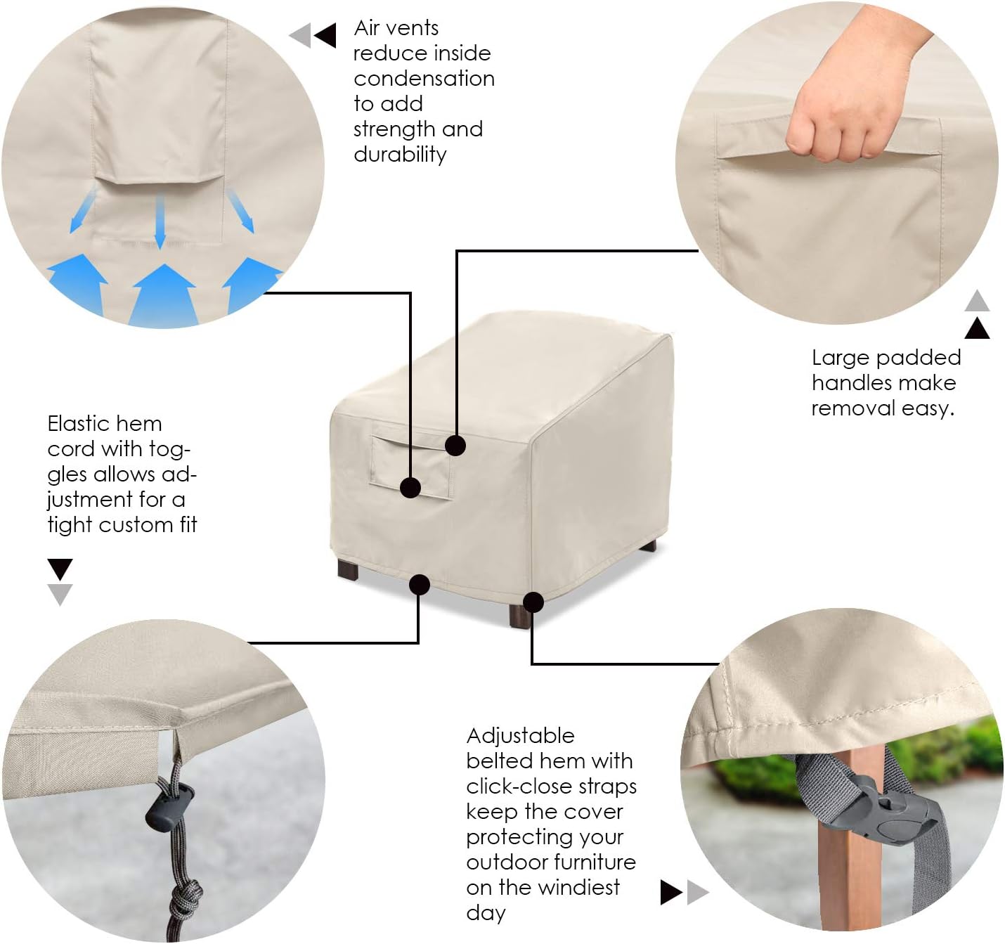 Patio Lawn Garden Chair Covers Honest Patio Chair Cover Lounge Deep Seat Cover Heavy Duty And Waterproof Outdoor Lawn Patio Furniture Covers 1 Pack Medium White
