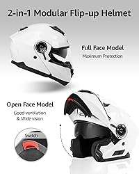 YEMA Modular Motorcycle Helmets, DOT Approved Full
