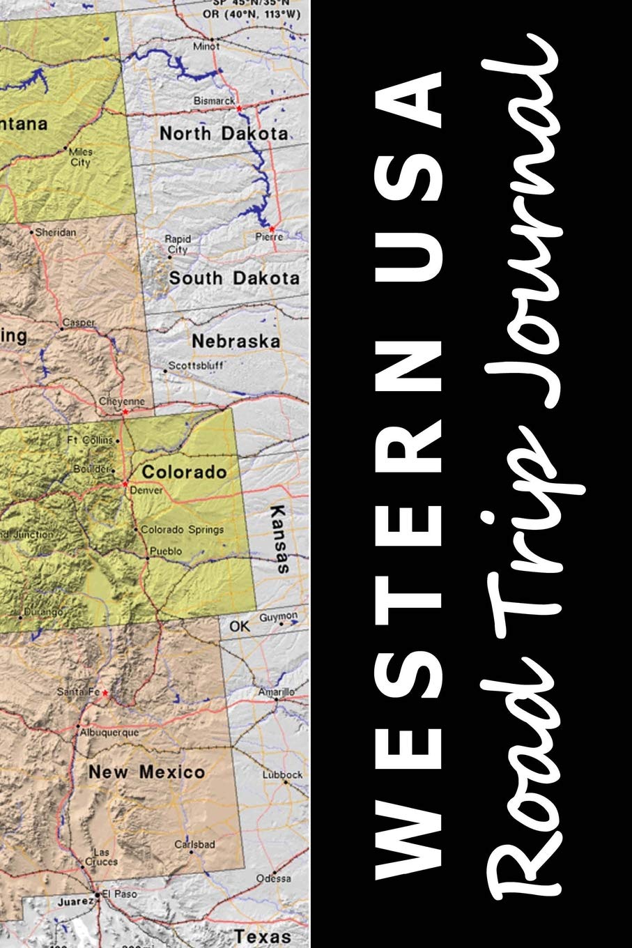 Western Usa Road Trip Journal Map Themed Travel Diaries