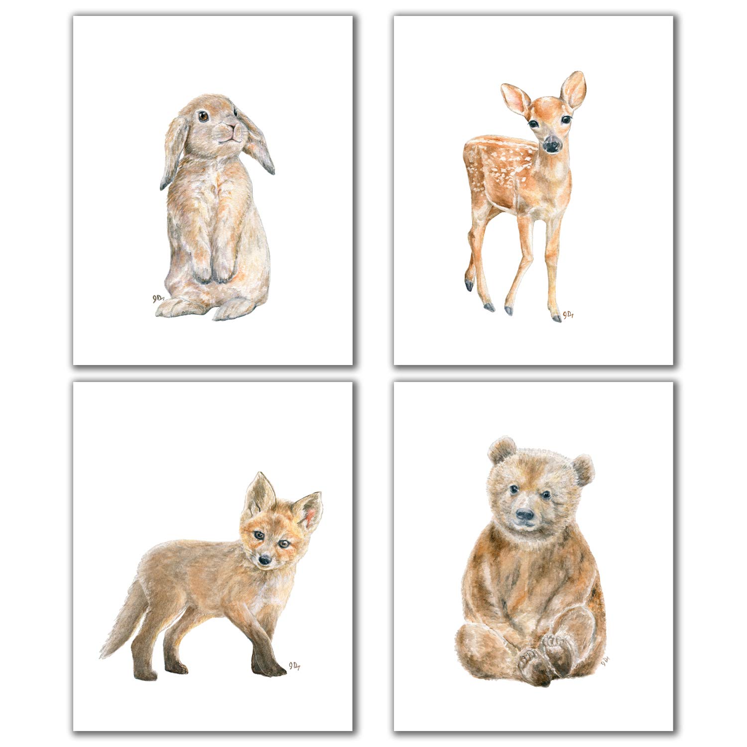 woodland baby animal prints