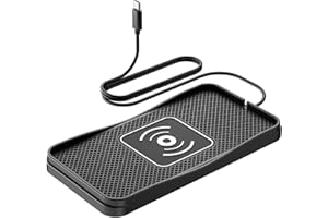 Charging Pad for Car for Fiat 124 Spider 2017-2020, Type-C/USB 15W Car Charging Pad for Car Center Console Non Slip Charging 