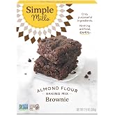 Simple Mills Almond Flour Chocolate Brownie Mix, 1pk, 12.9 oz | Makes 16 Brownies Total, Sweetened with Coconut Sugar, Easy Gluten Free Dessert Mix, Grain Free, Corn Free, Plant-Based
