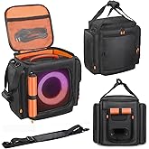 OURHZTB Speaker Tote Bag Carrying Case Compatible with JBL Partybox Encore Essential/Essential 2 Portable Speaker Travel Case Cover Storage Bag with Pockets for Charger,Microphone Accessories