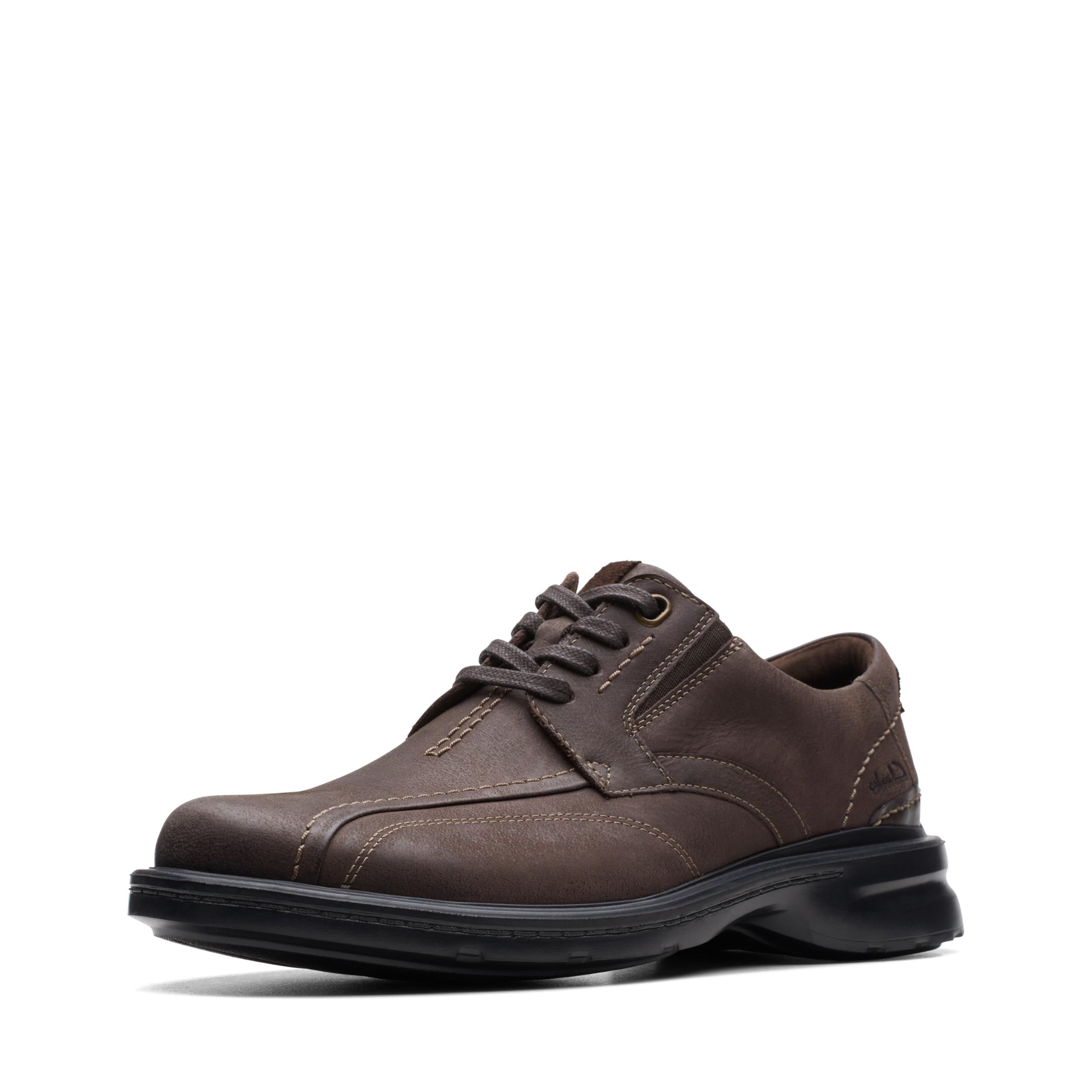 Clarks Men’s Gessler Lace Oxford, Dark Brown, 13 Wide