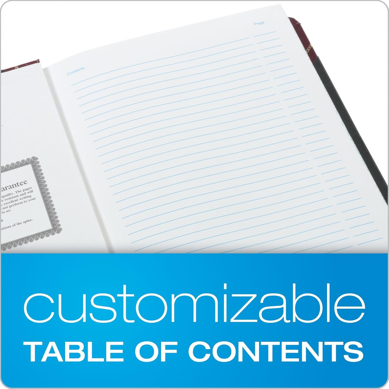 Boorum & Pease Record Book, 21 Series, Record Ruled, 8-1/8" x 10-3/8", 300 Pages (21-300-R), Black/Red : Boorum And Pease : Office Products