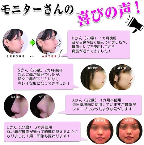 Amazon Perfect 1日たった30分 鼻筋スラりん 鼻 補正器具 ノーズアップ ピンポイントで美鼻へ ホワイト ホーム キッチン 通販