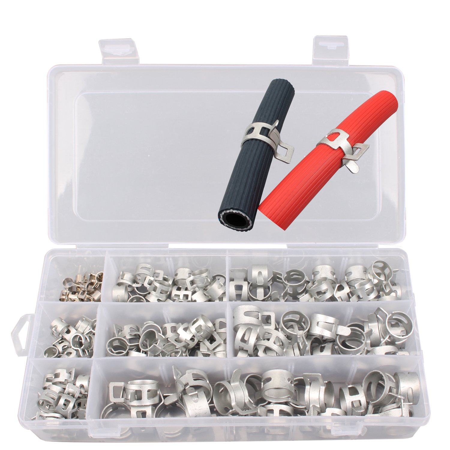 Swpeet Kit assortito di fascette stringitubo in acciaio inox 304, 12