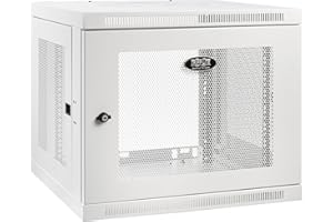 Tripp Lite 9U Low-Profile Switch-Depth-Plus Wall-Mount Rack Enclosure Cabinet, White (SRW9UDPW)