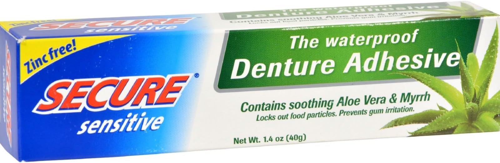 Secure Denture Adhesivefor Sensative Gums 1.40 Ounces by Secure Dental Adhesive