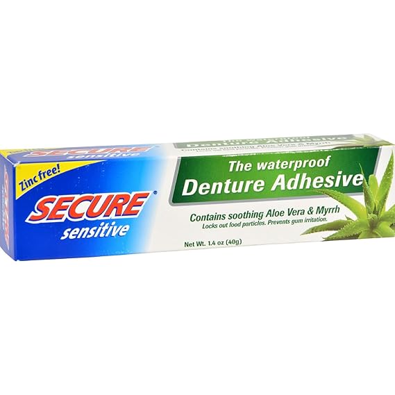Secure Denture Adhesive for Sensative Gums 1.40 Ounces by Secure Dental