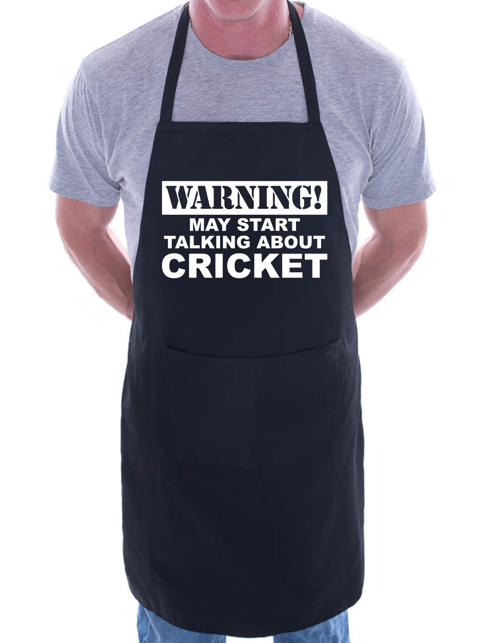 Print4U May Start Talking About Cricket BBQ Cooking Funny Novelty Apron Black