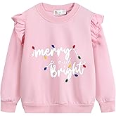 Girl Sweatshirts Christmas Toddler Crewneck Long Sleeve Pullover Snowman Cotton Santa Claus Graphic Top Sweater Top 2-7T