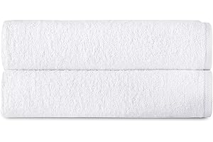 Towels Beyond - 2 Piece Ultra Soft Bath Towel Set, Premium Quality Made with 100% Soft Cotton, Highly Absorbent & Comfy Towels, Ideal for Babies & Kids | 30"x56" (White)