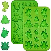 Tessco 2Pcs Frog Silicone Mold Chocolate Frog Molds Passover Frog Candy Mold Jelly Ice Tray Fun the Ten Plagues Frog Shape fo