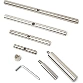 BMWOOD Straight Tool Rest Set 4" 6" 9" 12" Tool Rest, 5/8" and 1" Stem for Spindle Woodturning Woodlathe Tools.