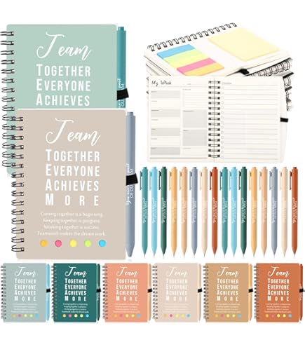 Moinchore 20 Sets Employee Appreciation Gifts Inspirational Spiral Notebooks With Sticky Notes And Bamboo Pens Thank You Gifts For Christmas Team Nurse Teacher Coworkers (May You Be Proud