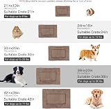 BVAGSS Reversible Dog Bed Mat 60x45cm Memory Foam Crate Pad Brown view 5