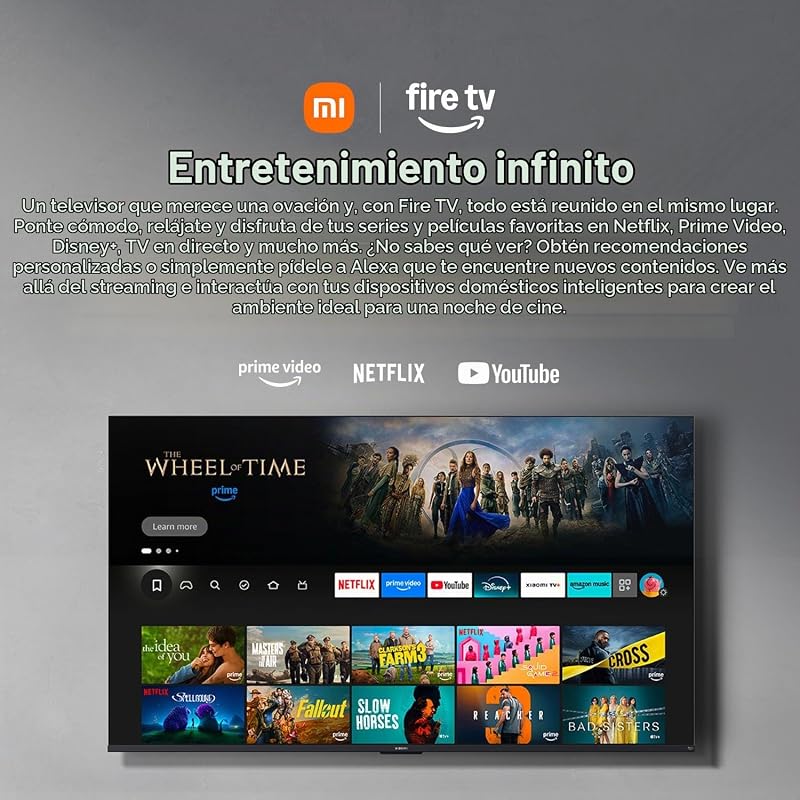 TV 43 Pulgadas 2026, 4K UHD Smart TV Fire OS8 HDR10 L43MB-FAVEU