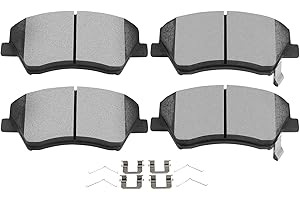 SCITOO D1912 Ceramic Brake Pads Sets Front w/Hardware Replacement For Hyundai For Elantra 2017-2020,For Hyundai For Ioniq 2017-2022,For Kia For Niro 2017-2022
