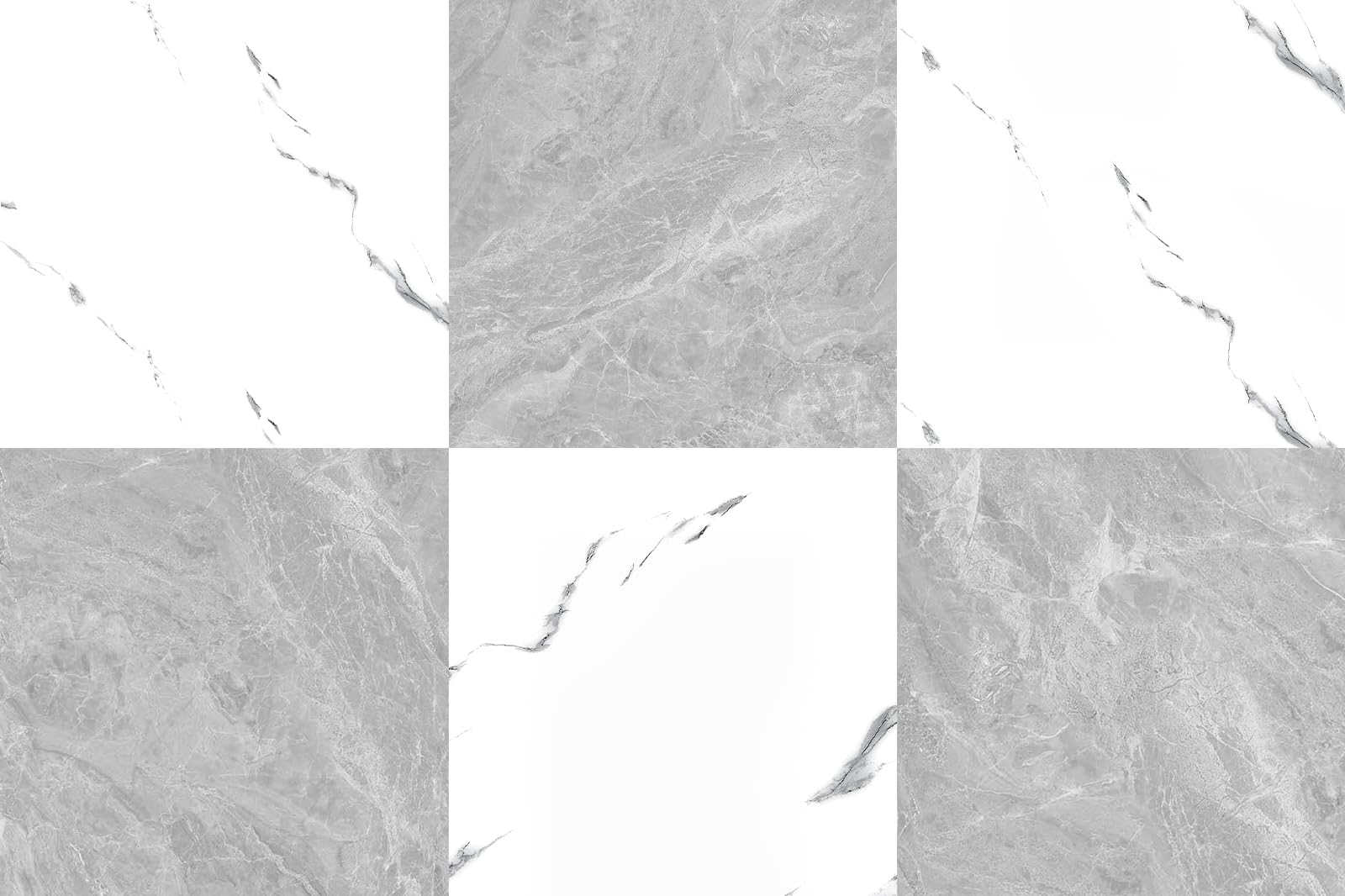 Photo 1 of 30-Pack Peel and Stick Vinyl Floor Tile Polish 12x12 inch, Strong Adhesive Vinyl Flooring Plank for Bathroom, Renters, Kitchen, Light Grey&White Marble (15 per Color)