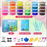 EssenSon Modelling Clay Kit 24 Colours Air Dry with Tools Accessories view 2