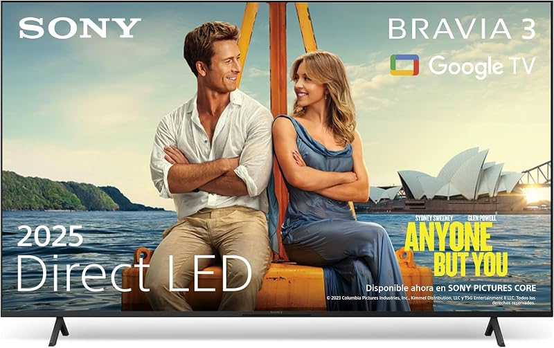Sony BRAVIA 3, Direct LED TV 75 polegadas, X-Balanced Speaker, Dolby Vision/Atmos, Google TV 2025, Apple AirPlay 2, Eco Dashboard 2, Game Menu 2, Smart TV, K75S32BP, 75", Bravia 3