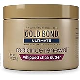 Gold Bond Ultimate Radiance Renewal Whipped Shea Butter, Moisturizing Body Butter, 8 oz