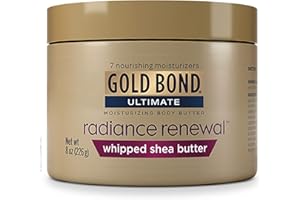 Gold Bond Ultimate Radiance Renewal Whipped Shea Butter, Moisturizing Body Butter, 8 oz