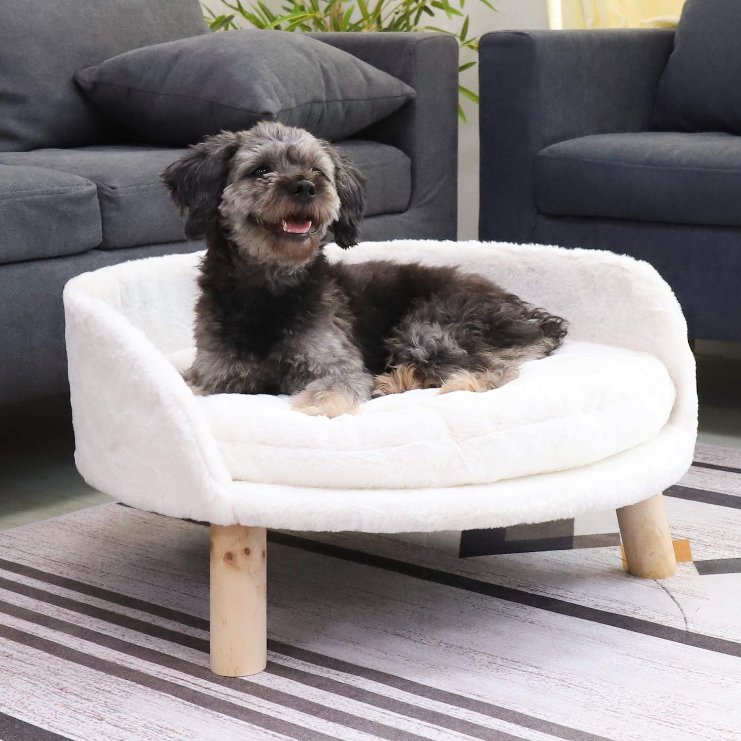 BingoPaw Cat Sofa Chair Bed: Elevated Nordic Pet Stool Bed with Removable Waterproof Mat - Image 5