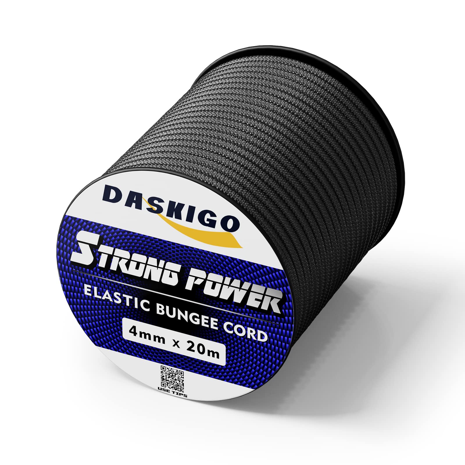Bungee Cord Elastic Shock Cord, 4mm x 20M Black — image 1