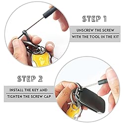 NTNEV Car Genuine Leather Keychain, Universal Key