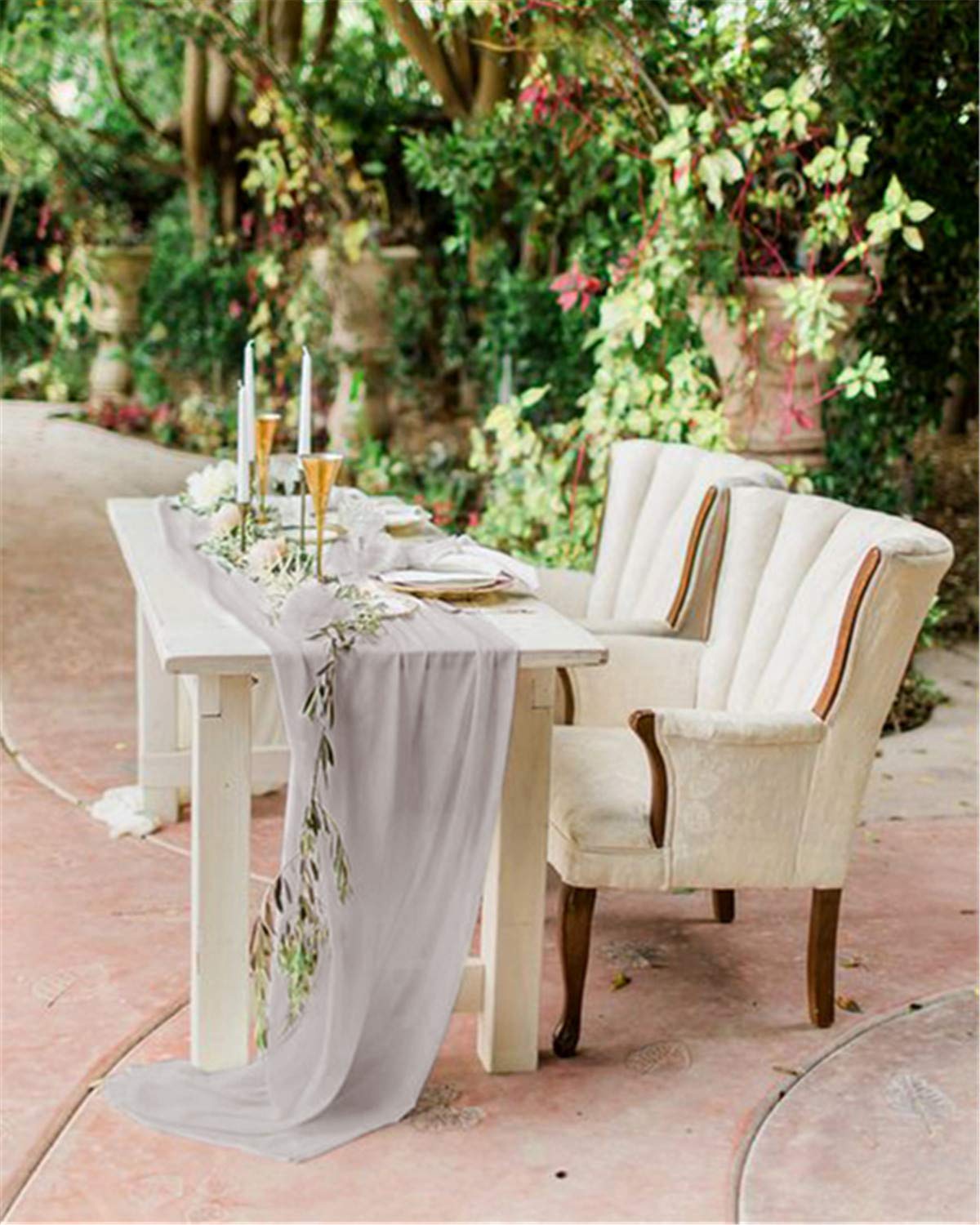 Best 120′ sheer pink table runner