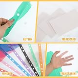 Thboxes A4 Plastic Punched Pockets 14 Pack Expandable Folders 7 Colors view 4