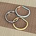 COCOStyle Stainless Steel Bracelet Hair Tie Bracelet 3 Colors, Grooved Cuff Bangle Bracelet for Women Girls -3 colors