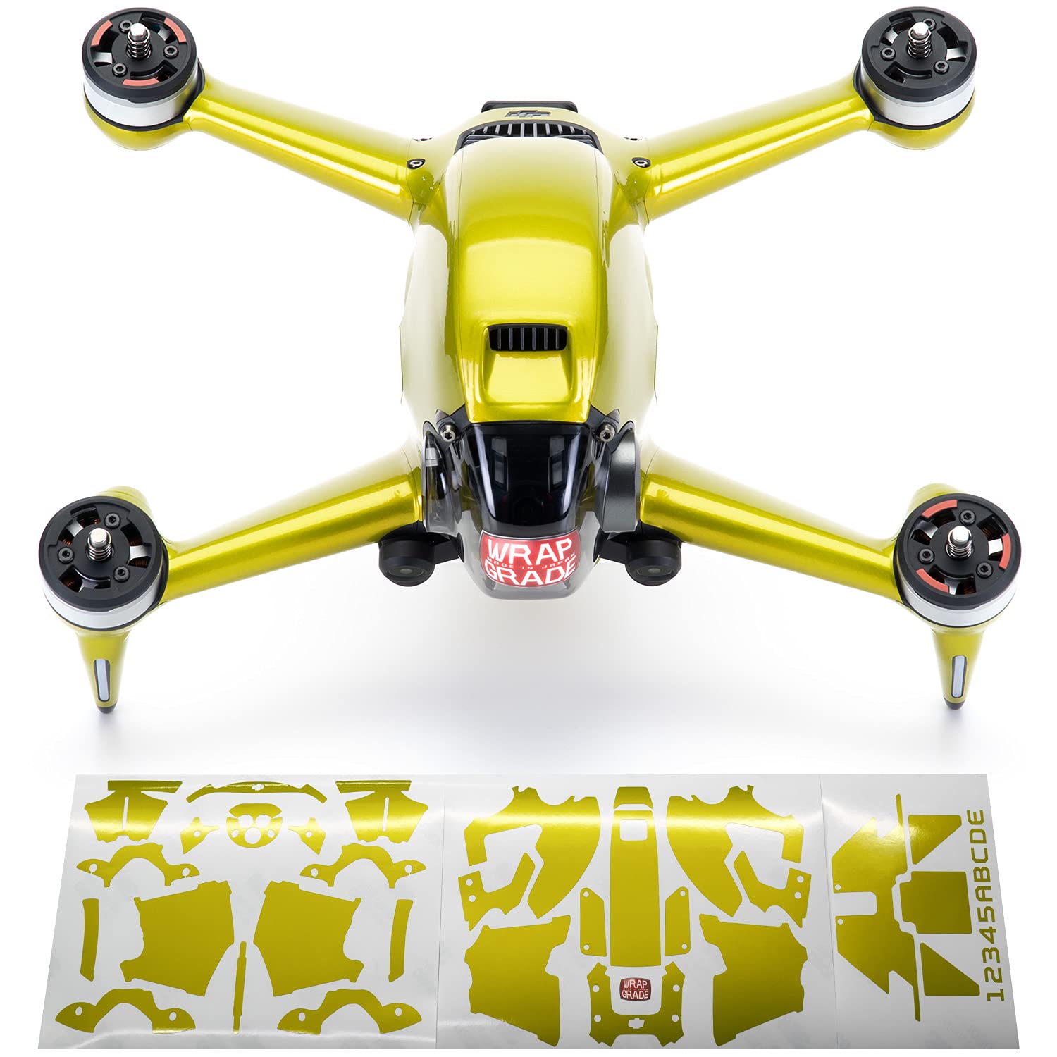 WRAPGRADE Skin Compatible with DJI FPV | Full-wrap (LIMONCINO YELLOW)