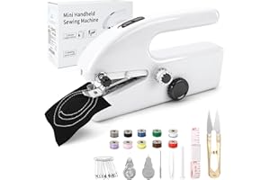 Philorn Mini Handheld Sewing Machine, Quick Portable Sewing Machine for Beginners, Sewing Kit for Home Travel and Craft Projects