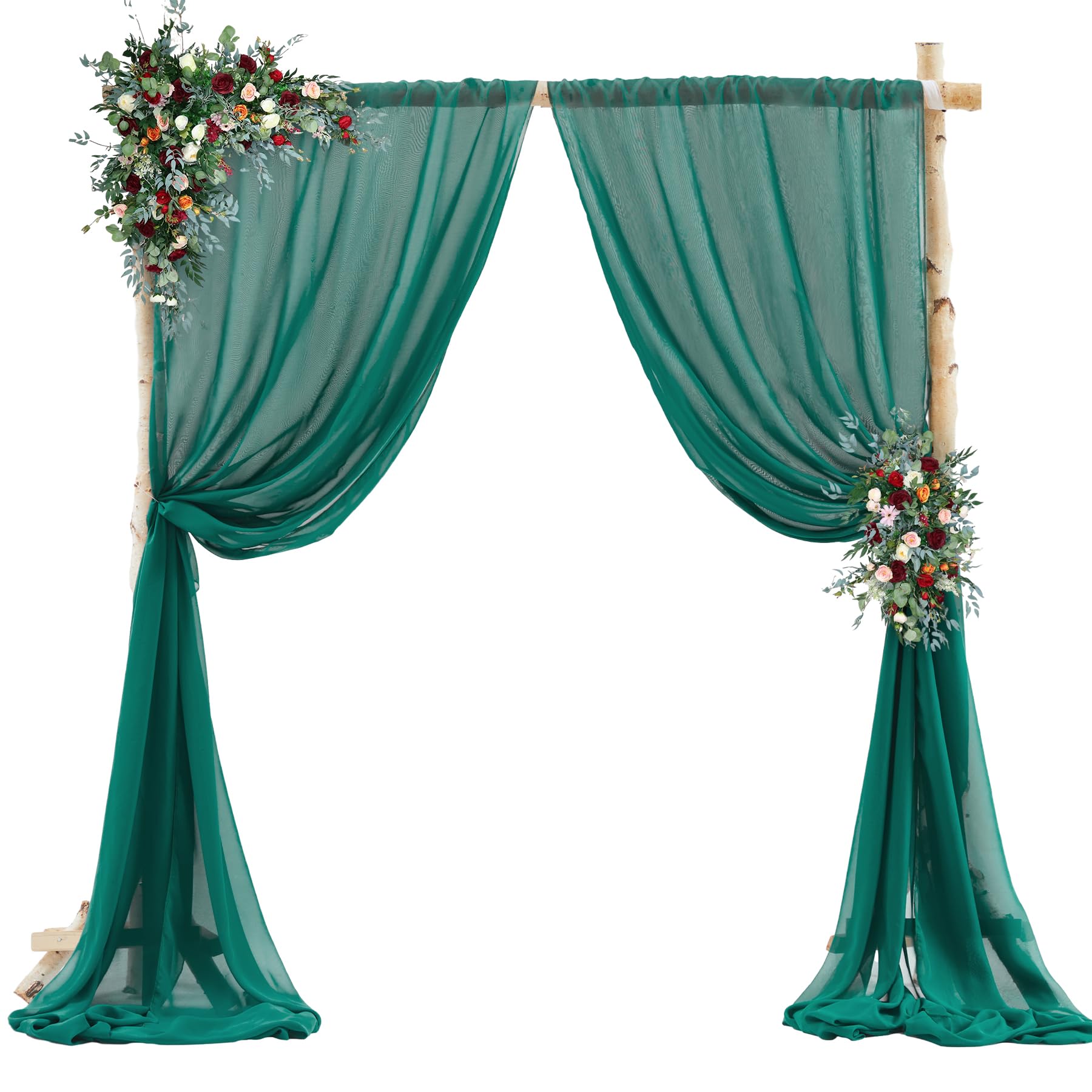 PARTISKY Wedding Arch Draping Fabric,2 Panels 18FT