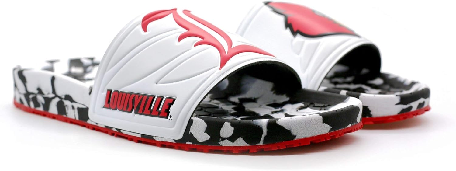 Hype Co University of Louisville UL Cardinals Slydr Sports Slide Sandal : Clothing