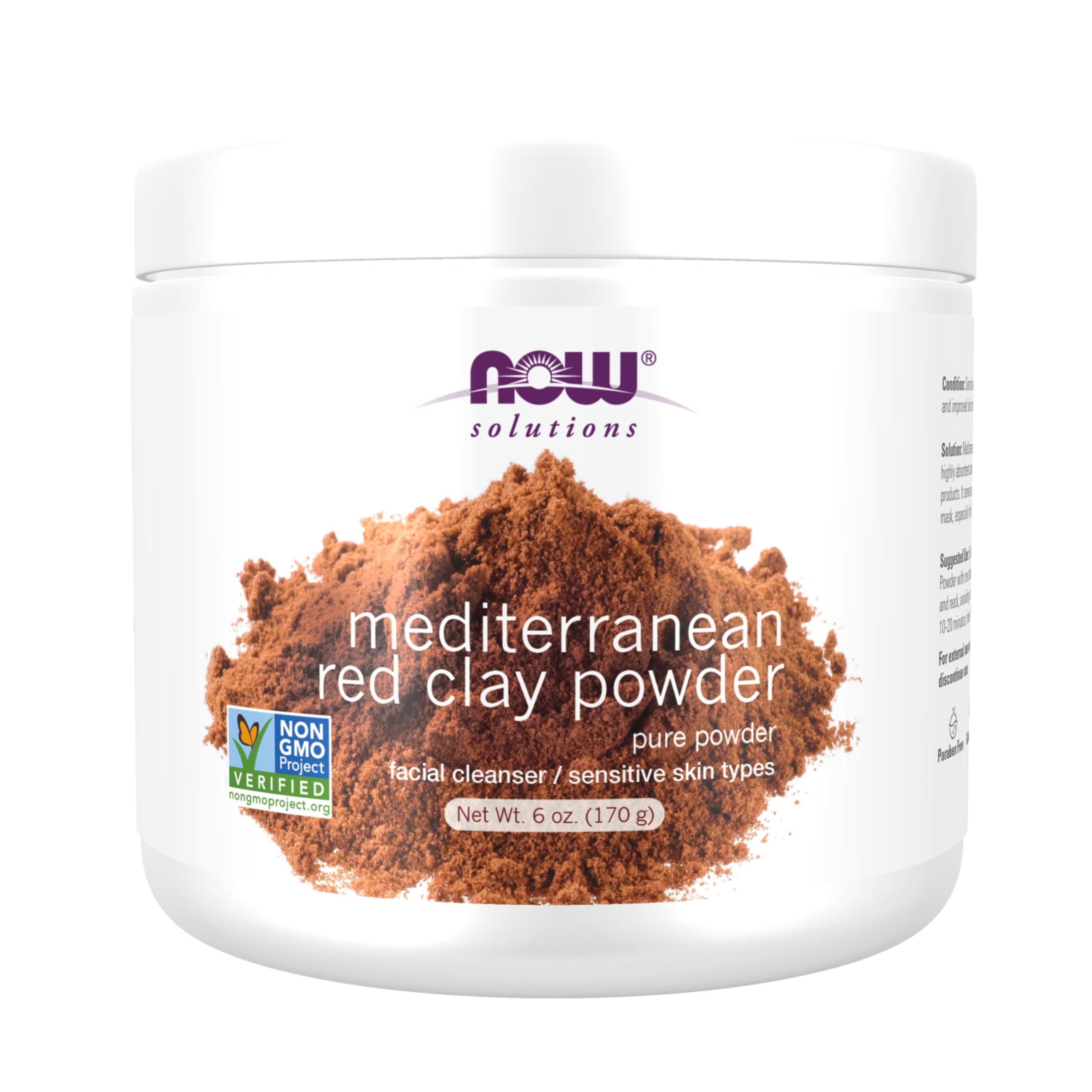 NOW Moroccan Red Clay Powder, 6 oz.